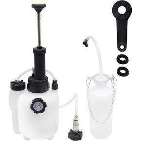 2L Manual Brake Fluid Bleeder Exchange Pump, Making Brake Oil Changes Quickly and Easily, Apply to Most Brake Mast Cylinder Reservoirs, One Person Professional Brake Bleeder Kit