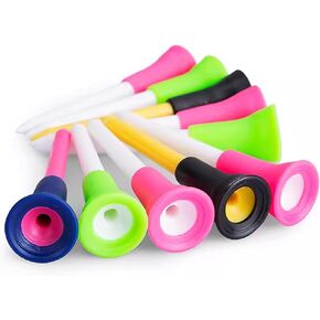 PGM Golf Tees Plastic 10/50/100 Pack,Plastic Golf Tees Durable & Long-Lasting, Reduce Friction & Increase Distance, Golf Accessories Golf Plastic Tees