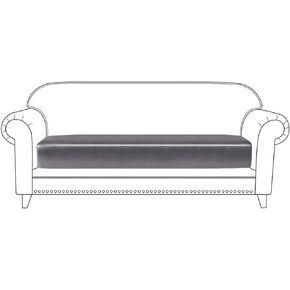 أغطية وسائد مقعد الأريكة المصنوعة من جلد البولي يوريثان من ANMINY، غطاء قابل للتمدد ومضاد للانزلاق، واقي أثاث فائق النعومة مع قاعدة مرنة (مقعدين، رمادي) in Kuwait