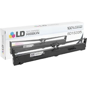 LD Compatible Printer Ribbon Cartridge Replacement for Epson S015335 (Black)