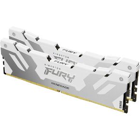 Kingston FURY Renegade White 32GB (2x16GB) 6400MT/s CL32 DDR5 DIMM | Overclocking | Intel XMP 3.0 | Kit of 2 | KF564C32RWK2-32