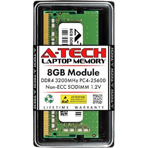 A-Tech 8GB RAM Replacement for CT8G4SFRA32A | DDR4 3200MHz PC4-25600 (PC4-3200AA) CL22 SODIMM 1.2V Non-ECC SO-DIMM 260-Pin Laptop, Notebook Memory Module