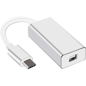 USB C to Mini Displayport Adapter, Type C to Mini DP Converter Compatible with MacBook Pro 2016/2017, Chromebook Pixel, Dell XPS Convert to LED Cinema Display, iMac, Dell Monitor (Silver)