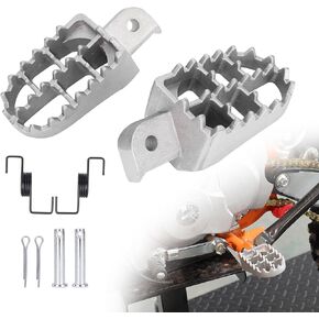 Aluminium Footpegs Foot Pegs Footrest Foot Rest Dirt bike 50 70 90 110 125cc Taotao PW50 PW80 TW200 XR50R CRF50 CRF70 CRF80 CRF100F Silver