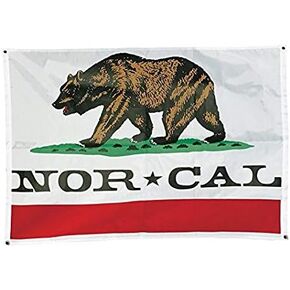 Nor Cal Clothing Republic Flag/Banner Skateboard Norcal Skate Board California - Sticker Graphic - Auto, Wall, Laptop, Cell, Truck Sticker for Windows, Cars, Trucks