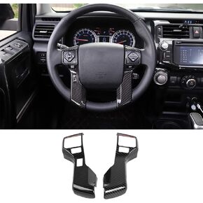 JeCar Steering Wheel Cover Interior Decoration Trim Kits for Toyota 4Runner 2010-2024 SUV, Carbon Fiber Texture