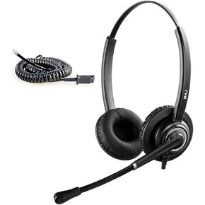 Wired Headphones with Microphone Noise Cancelling, Corded RJ9 Telephone Headset for Office Phones Call Center Landline Headset for Yealink SIP-T21 SIP-T46G Panasonic Sangoma Snom Grandstream 2170