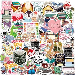 مجموعة من 100 قطعة من ملصقات كتب القراءة لأجهزة الكمبيوتر المحمول الخاصة بزجاجة المياه، وملصقات لمحبي الكتب للأطفال البالغين من محبي الكتب، ومكافآت قراءة المعلمين للطلاب، وديكورات هدايا الكتب بكميات كبيرة in Kuwait