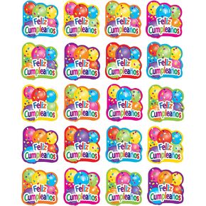 Teacher Created Resources Feliz Cumpleaños Stickers, Pack of 120