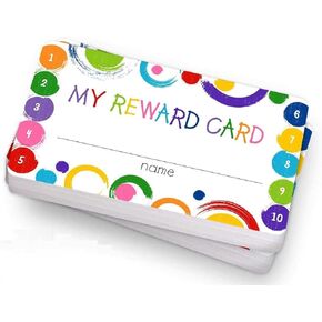 Reward Punch Cards (Pack of 100) Behavior Incentive Awards for Classroom Business Kids Behavior Students Teachers, 2 x 3 inches