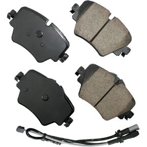 Akebono EUR1892 Ultra-Premium Ceramic Front Disc Brake Pads , GREY