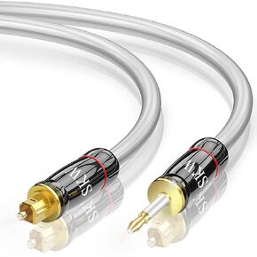SKW Mini Toslink to Toslink Optical Digital Audio Cable PVC 9.8ft/3M