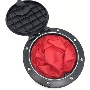 Deck Plate Kit 6" Deck Hatch Kayak Deck Hatch Cover Marine Hatch with Red Cat Bag for Kayak Boat Fishing Rigging Black