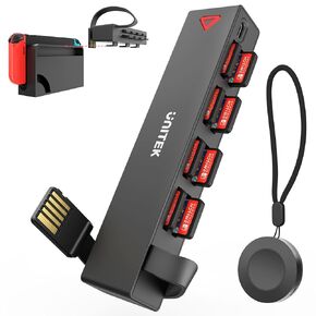 Unitek Switch Game Card Reader, Nintendo Switch Cards Switcher with Remote Controller, Multiple Game Cards Holder with Quick Switching for Switch/Switch OLED(4 for Games, 4 for Storage)