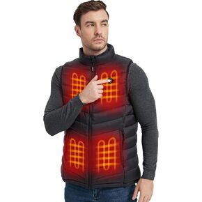 Men's Heated Vest with Battery Pack, USB Electric Heating Vest Winter Lightweight Heated Jacket Vests for Men Women