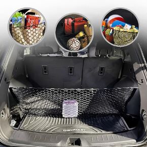 Envelope Style Trunk Mesh Cargo Net for Chevrolet Blazer 2021-2024 - Car Accessories - Premium Trunk Organizers and Storage - Vehicle Carrier Organizer for Chevrolet Blazer