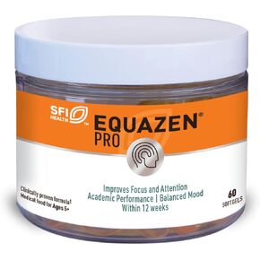 Equazen PRO Fish Oil for Kids - Clinically Tested to Improve Focus, Learning + Behavior in Children, Teens - DHA/EPA Omega-3 + Omega-6 Supplement for Brain Support* (60 Softgels / 20 Servings)