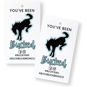 You Have Been Bucked Hang Tag With Bucking Bronco,Buck Buck Bronco,30 Pack,2x3.5" inches Business Sized Card,Buck Yeah Bronco Tag Attach To Bronco Horse Figurine,#BuckBuckBronco #BuckYeah