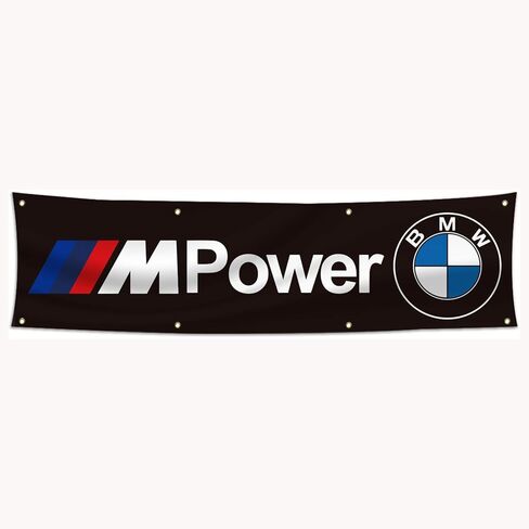 لافتة طاقة IIIM علم مقاس 2 × 8 أقدام لمحبي BMW علم إصلاح السيارات وديكور مرآب السباق in Saudi Arabia