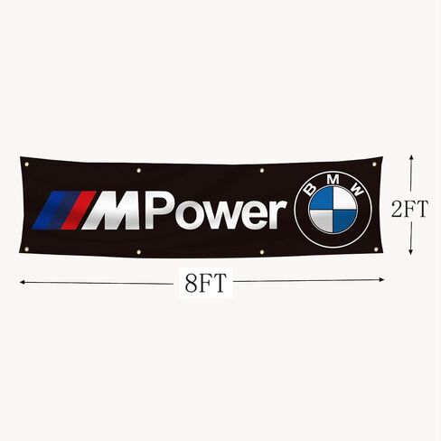 لافتة طاقة IIIM علم مقاس 2 × 8 أقدام لمحبي BMW علم إصلاح السيارات وديكور مرآب السباق in Saudi Arabia