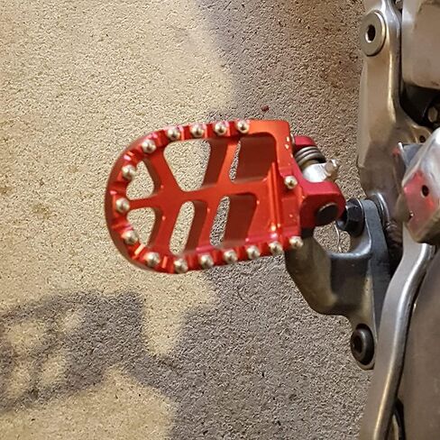 مساند دواسات أوتاد قدم واسعة من Billet MX - لـ CR80 96-05 XR250 XR400 96-05 XR350R 83-84 XR600R 89-00 XR650L 96-16 XR650R 00-05 أحمر in Kuwait