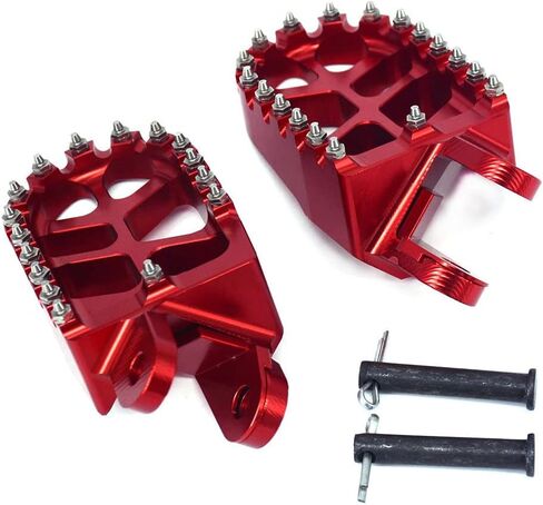 مساند دواسات أوتاد قدم واسعة من Billet MX - لـ CR80 96-05 XR250 XR400 96-05 XR350R 83-84 XR600R 89-00 XR650L 96-16 XR650R 00-05 أحمر in Kuwait