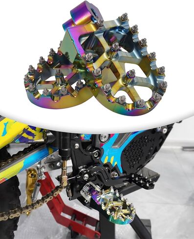 Motorcycle Foot Peg Pedal Rest Footpeg Compatible To TTR110 TTR110E 2011-2022 Dirt Bike BLUE in Saudi Arabia