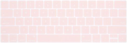 غطاء لوحة مفاتيح باللغة الإنجليزية من السيليكون الناعم متوافق مع أجهزة MacBook Pro مقاس 13 بوصة و15 بوصة مع موديلات Touch Bar: A2159 / A1989 / A1990 / A1706/ A1707 - إصدار 2019 2018 2017 2016 - وردي فاتح in Kuwait