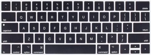 غطاء لوحة مفاتيح باللغة الإنجليزية من السيليكون الناعم متوافق مع أجهزة MacBook Pro مقاس 13 بوصة و15 بوصة مع موديلات Touch Bar: A2159 / A1989 / A1990 / A1706/ A1707 - إصدار 2019 2018 2017 2016 - وردي فاتح in Kuwait