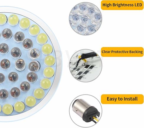 PBYMT 1157 مصباح إشارة الانعطاف LED، ضوء تشغيل أمامي خلفي، غطاء عدسة دخان رصاصة 2 بوصة متوافق مع Harley Dyna Touring Electra Glide Street Glide Road King Roag Glide 1997-2024 in Saudi Arabia