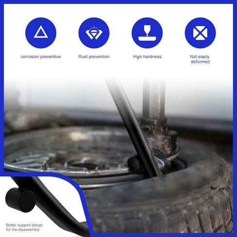 قطعتان من قضيب الإطارات، مكواة الإطارات، 34645 حامل الإطارات وحديد الفك، أداة إزالة تغيير الإطارات بدون أنابيب، شريط الإطارات لصيانة السيارات، 38 بوصة × 4/5 بوصة، أسود، للشاحنات والسيارات والمقطورات والحافلات والمزيد. in Kuwait