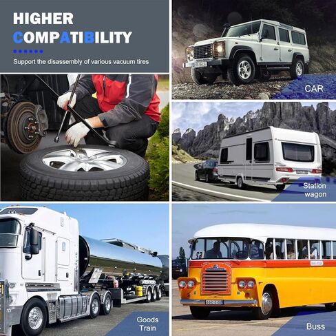 قطعتان من قضيب الإطارات، مكواة الإطارات، 34645 حامل الإطارات وحديد الفك، أداة إزالة تغيير الإطارات بدون أنابيب، شريط الإطارات لصيانة السيارات، 38 بوصة × 4/5 بوصة، أسود، للشاحنات والسيارات والمقطورات والحافلات والمزيد. in Kuwait