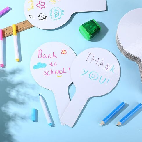 Zhehao 12 Pieces Dry Erase Answer Paddles Bulk DIY Christmas Paddles for Games Double Sided Mini Handheld Dry Erase Answer Board Auction for Christmas Games Party in Saudi Arabia