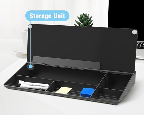 Small Glass Desk Whiteboard with Mirror,Mifuro Dry Erase White Board with Storage Unit, Computer Keyboard Stand, Desktop Organizers for Office, Home and School Accessories Supplies (Pink) in Kuwait