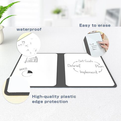 Whiteboard Notebook, Portable Dry Erase White Board, Erasable Reusable Whiteboard with 3 Color Marker Pens for Meeting, Business, Office, Home in Kuwait
