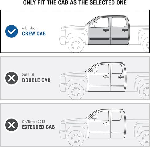 قضبان Nerf مقاس 4 بوصات من MaxMate متوافقة مع 2019-2024 Chevy Silverado GMC Sierra 1500؛ 2020-2024 2500 3500HD | كابينة الطاقم | WB2C42037 | لوحات تشغيل القضبان الجانبية in Kuwait