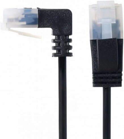 cablecc Ultra Slim Cat6 Ethernet Cable RJ45 Up Angled to Straight UTP Network Cable Patch Cord 90 Degree Cat6a LAN for Laptop Router TV Box 1M in Kuwait