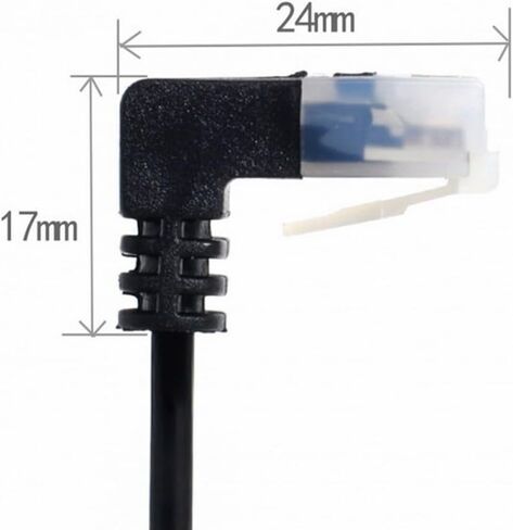 cablecc Ultra Slim Cat6 Ethernet Cable RJ45 Up Angled to Straight UTP Network Cable Patch Cord 90 Degree Cat6a LAN for Laptop Router TV Box 1M in Kuwait