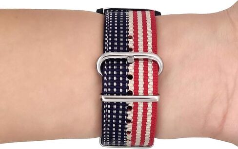 سوار ساعة 26 ملم لـ Garmin Fenix ​​6X Pro/Sapphire، حزام معصم من النايلون المنسوج بنمط العلم الأمريكي مع مشبك من الفولاذ المقاوم للصدأ لـ Garmin Fenix ​​5X/Fenix ​​5X Plus، Fenix ​​3، متعدد الألوان in Kuwait