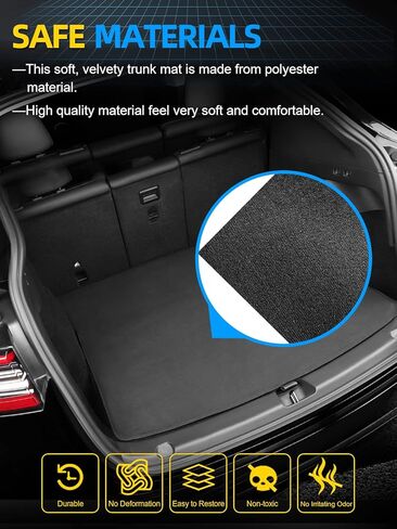 Model Y Trunk Mats Velvet Cargo Mats Compatible with Tesla Model Y 2023 2022 2021 2020 Custom Fit All Weather Cargo Liner Rear Trunk Liner Interior Accessories in Kuwait