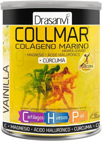 Drasanvi COLLMAR Hydrolyzed Collagen with Magnesium and Turmeric 300g Powder Vanilla Flavor - for Muscle Growth anda Gluten Free in Saudi Arabia