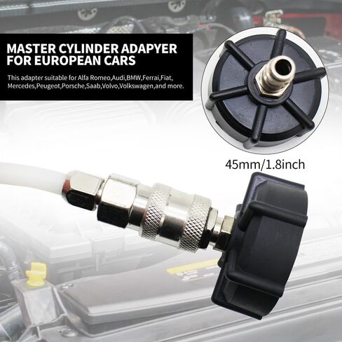 2L Manual Brake Fluid Bleeder Exchange Pump, Making Brake Oil Changes Quickly and Easily, Apply to Most Brake Mast Cylinder Reservoirs, One Person Professional Brake Bleeder Kit in Kuwait
