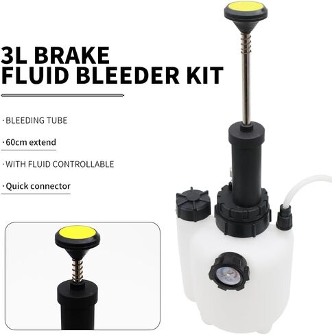 2L Manual Brake Fluid Bleeder Exchange Pump, Making Brake Oil Changes Quickly and Easily, Apply to Most Brake Mast Cylinder Reservoirs, One Person Professional Brake Bleeder Kit in Kuwait