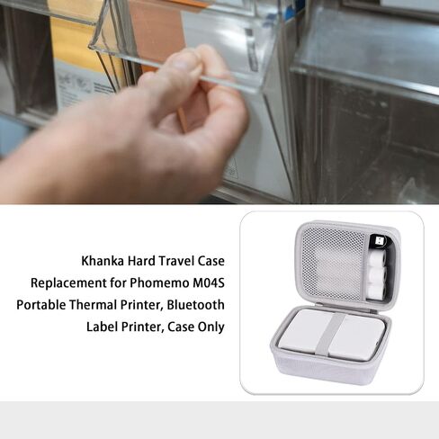 حقيبة سفر صلبة بديلة من khanka للطابعة الحرارية المحمولة Phomemo M04S، طابعة ملصقات بلوتوث، حافظة فقط (أزرق مخضر) in Kuwait