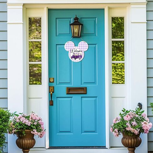 علامات ترحيب الربيع علامات إكليل الربيع الأرجواني شاحنة إكليل علامة الربيع شاحنة علامة ريفي جدار ديكور مزرعة الخشب لوحة معلقة للمنزل مزرعة المنزل 14.2 × 11.8 بوصة LH170 in Kuwait