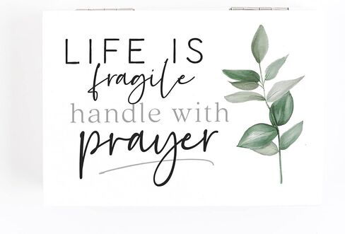 Handle With Prayer Classic White 4.5 x 3.25 Wood Decorative Prayer Box in Saudi Arabia