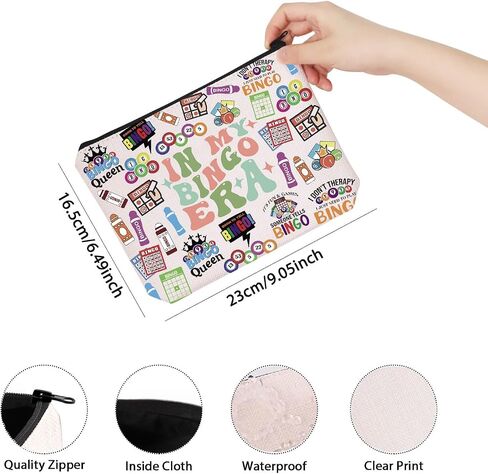 TSOTMO Bingo Player Gift Gambler Gift Lucky Bingo In My Bingo Era Bingo Bag للنساء محبي البنغو (BLK- BINGO ERA) in Saudi Arabia