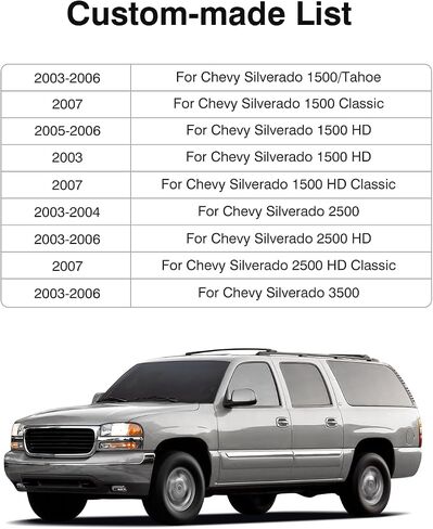 زجاج بديل للمرآة الخارجية من Cartist متوافق مع Chevy Silverado Suburban Tahoe 2003-2006/GMC Sierra Yukon 2007 الملحقات الكلاسيكية سحب المرايا إشارة تسخين الطاقة (جانب القيادة) (الجانب الأيسر) in Kuwait