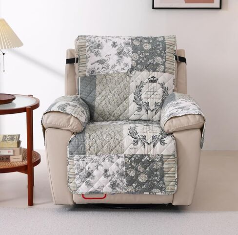 Cmfshape Skidproof Sofa Cover-Boho Sofa Slipcover with Elastic Straps-Easy Fit Slip Cover-Bohemian Washable Furniture Protector for Pets and Kids(Chair,Blue) in Saudi Arabia