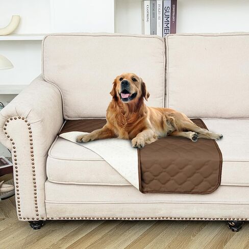fuguitex Waterproof Dog Blanket Faux Pu Leather Couch Cover Non-Slip Sofa Cover for Sectional Couch Protector Cat(30 * 97,Grey) in Saudi Arabia